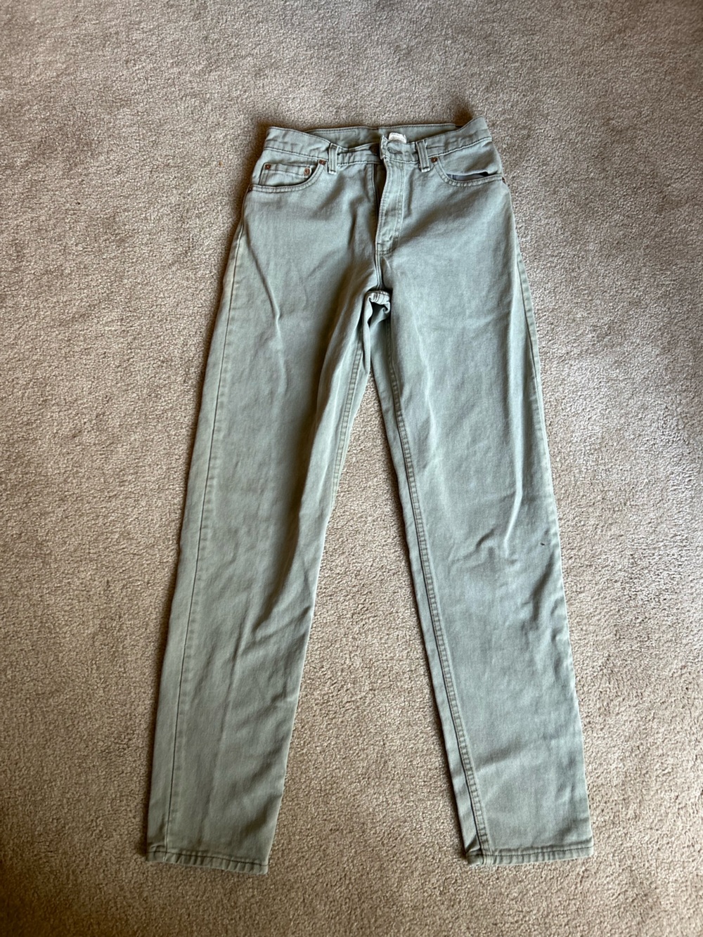 Levi's Women's Light Sage Green Straight Jeans